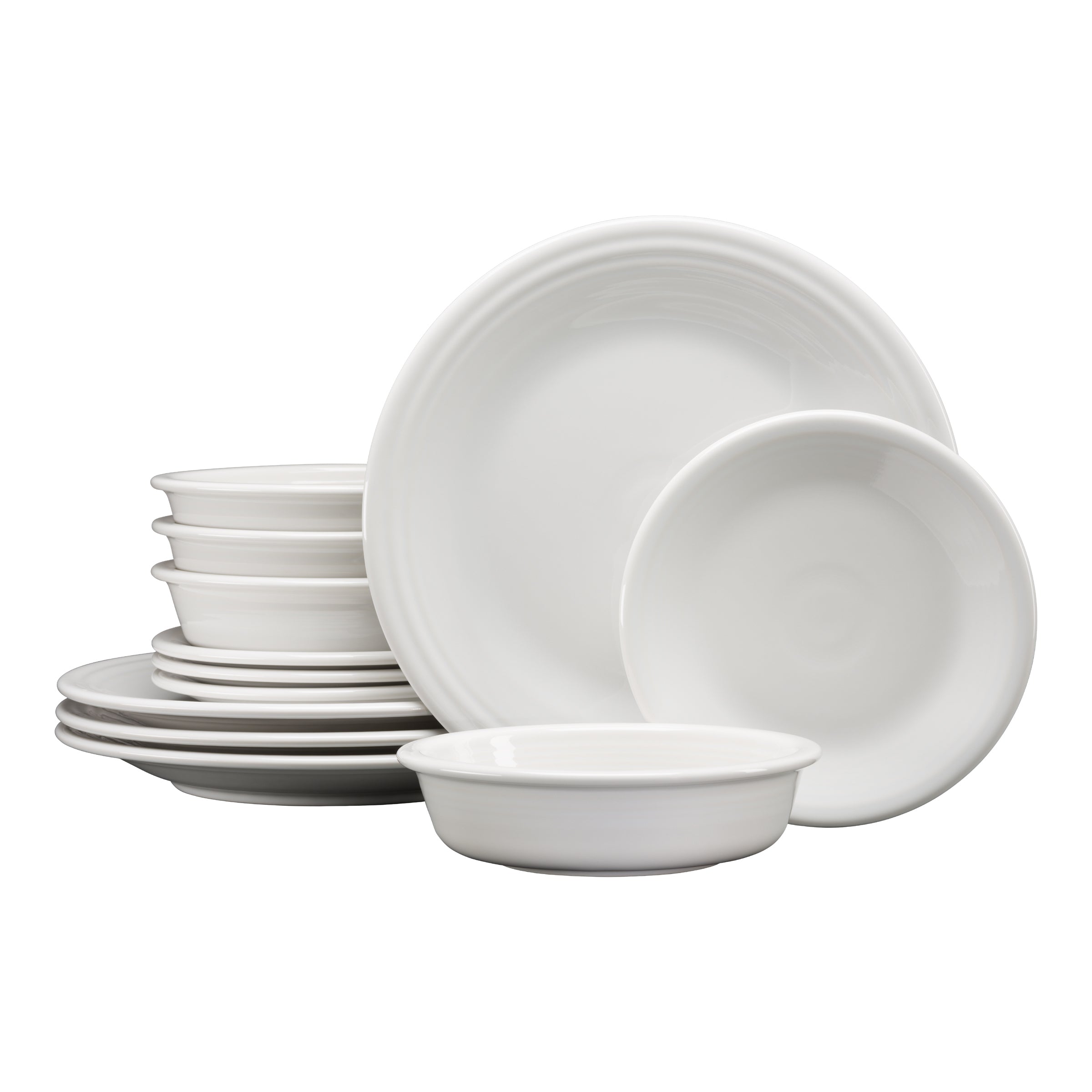 Classic Rim 12-Piece Dinnerware Set. Service for 4