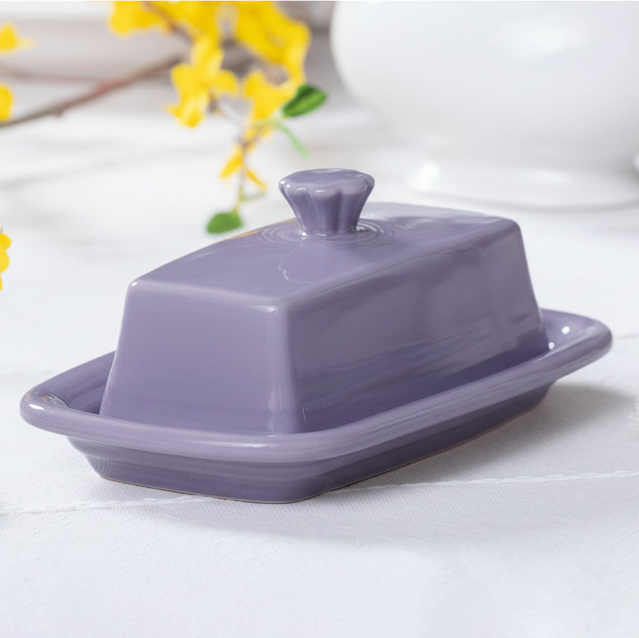 Lavender Extra Large Covered Butter Dish 8 1/8 Inch x 5 1/8 Inch - Image 2