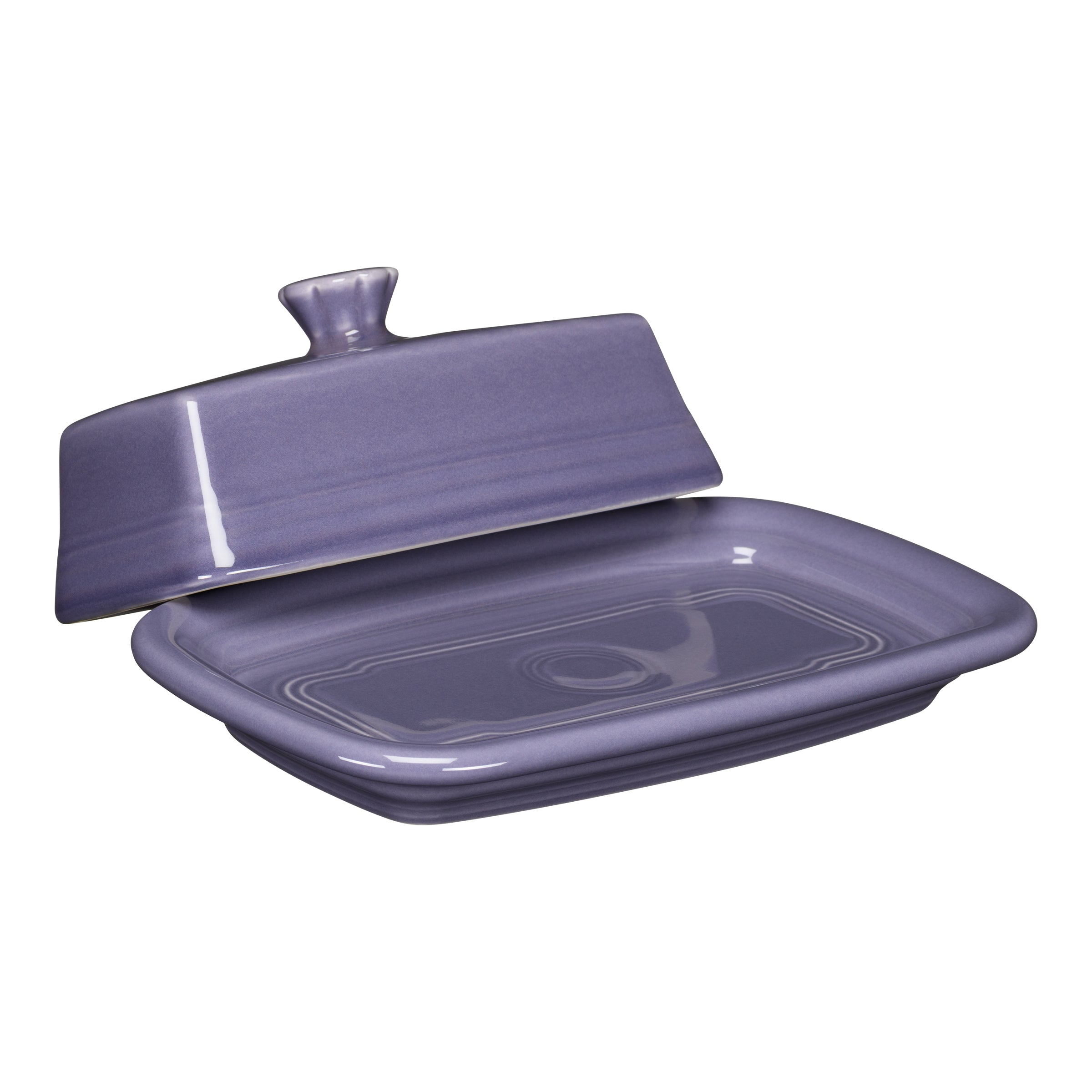Lavender Extra Large Covered Butter Dish 8 1/8 Inch x 5 1/8 Inch