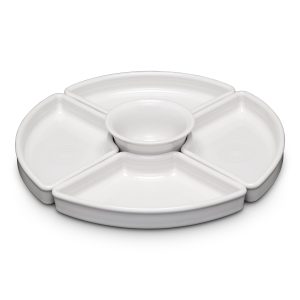 White 5-Piece Entertaining Set 8 1/5 Inch