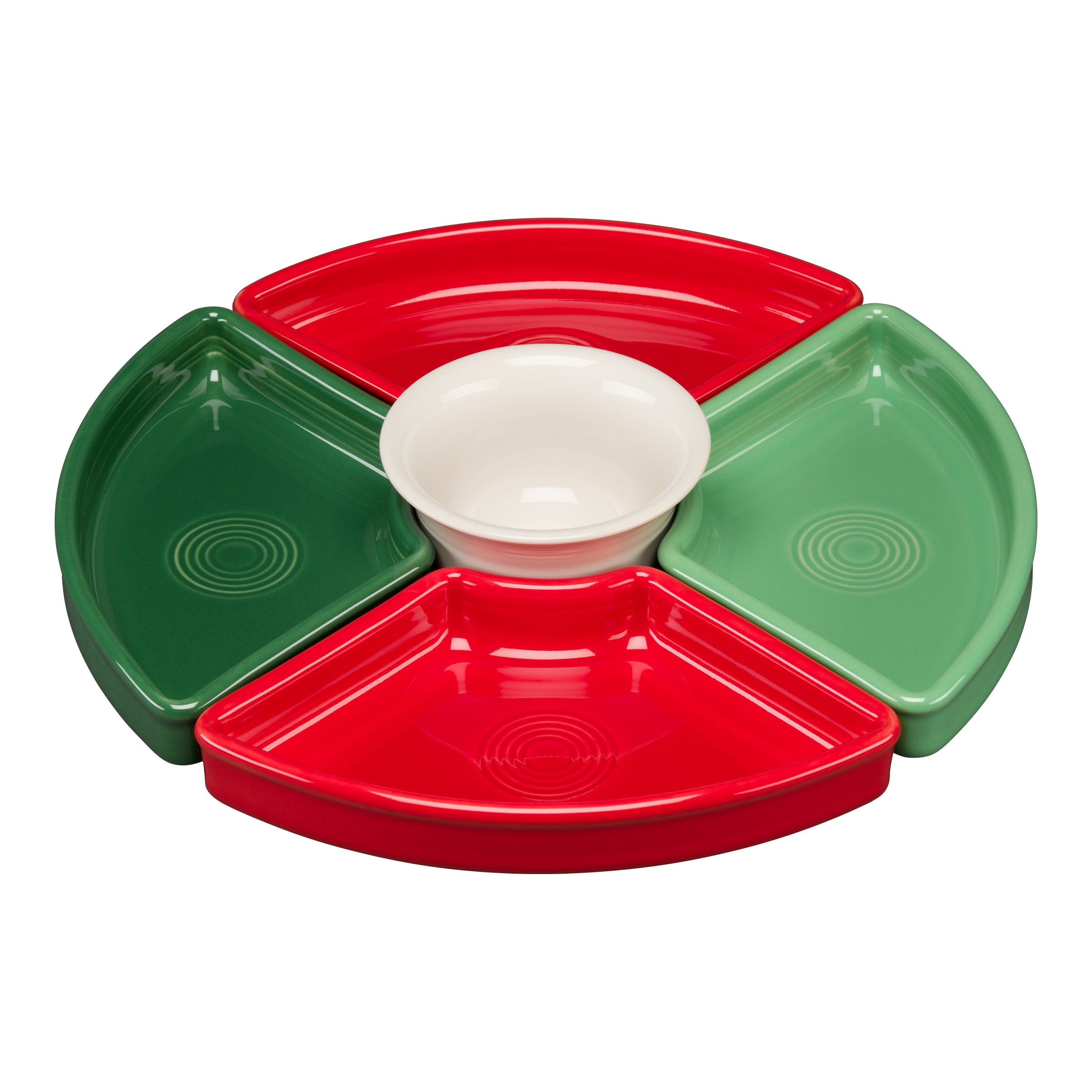 Christmas Mixed Color 5-Piece Color Entertaining Set 8 1/5 Inch - Image 2