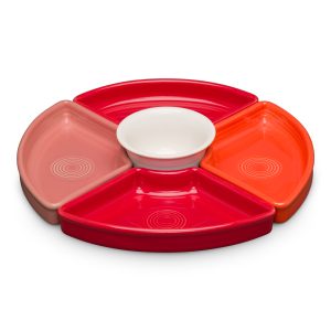 Retired Sunset Horizon 5-Piece Mixed Colors Entertaining Set 8 1/5 Inch
