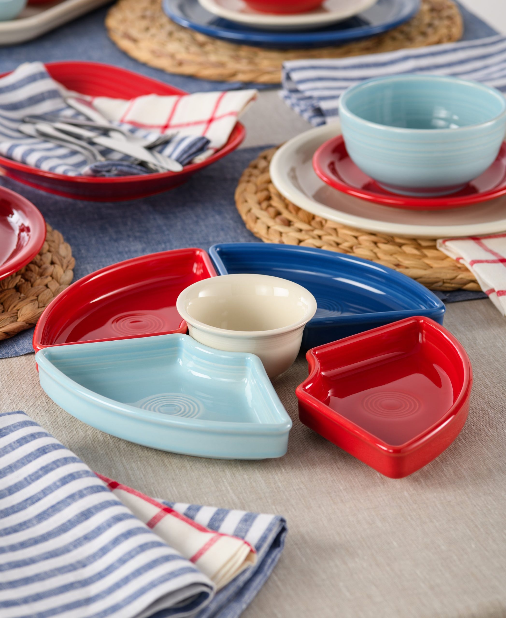 Americana 5-Piece Mixed Colors Entertaining Set 8 1/5 Inch - Image 2