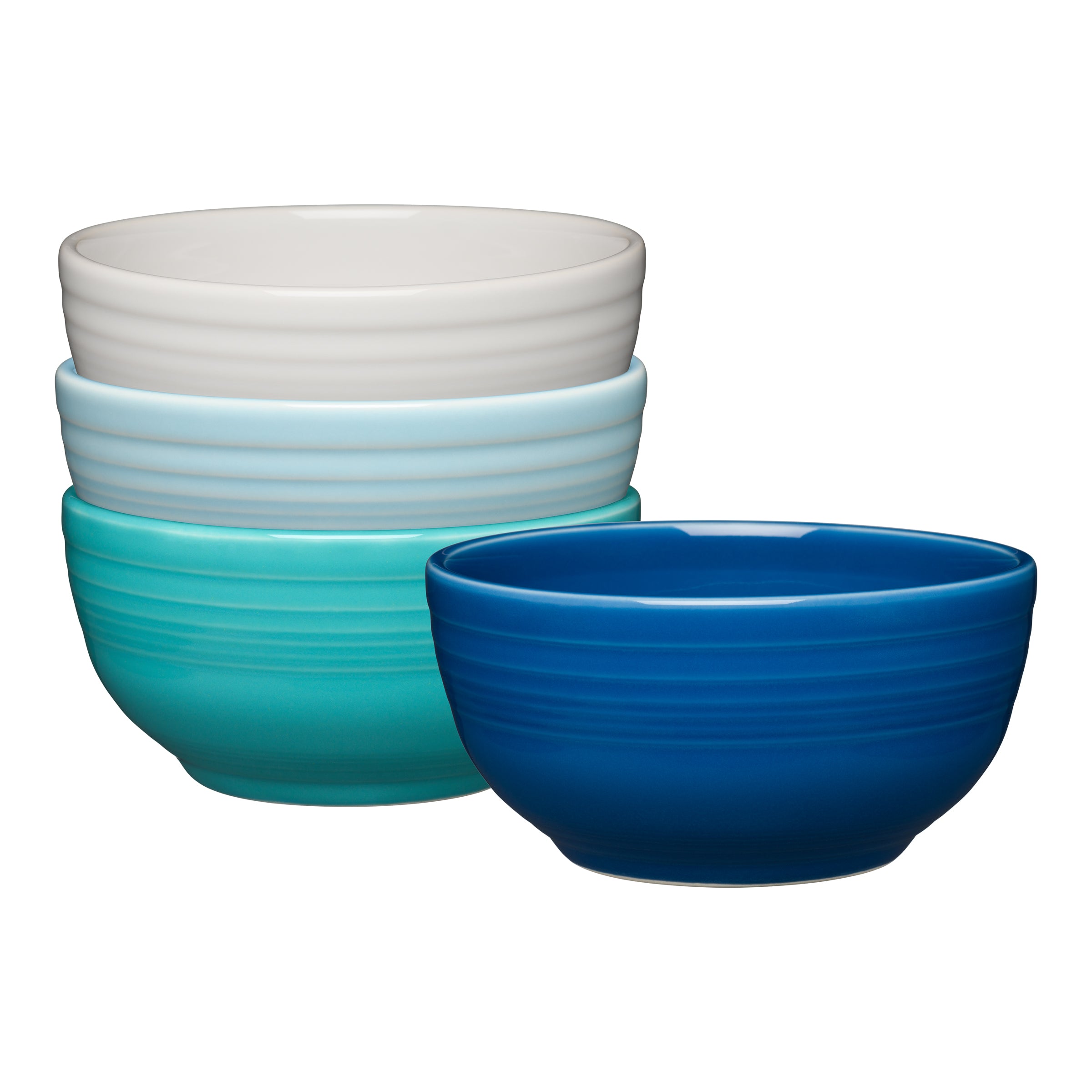 Mixed Coastal Blues Bistro Coupe 5 1/2 Inch Cereal Bowl 22 oz. Set of 4