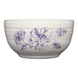 Botanical Floral Lavender Bistro Coupe 5 1/2 Inch Cereal Bowl 22 OZ