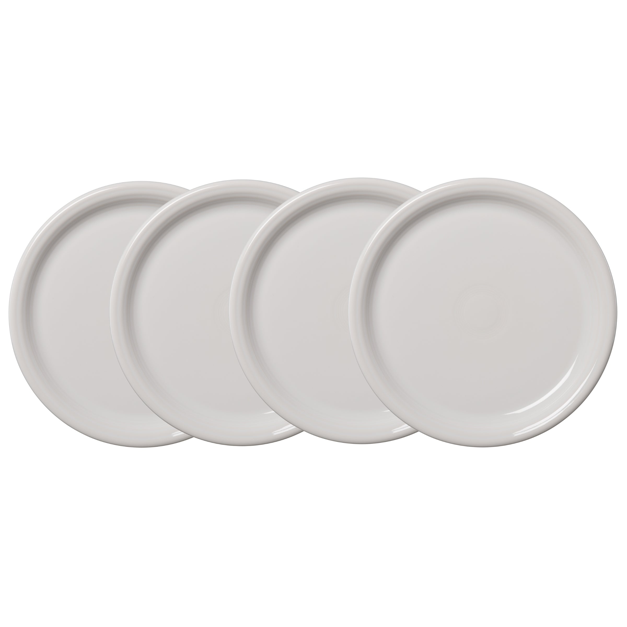 White Bistro Coupe 10 1/2 Inch Dinner Plate. Set of 4