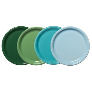 Mixed Aegean Bistro Coupe 10 1/2 Inch Dinner Plate. Set of 4