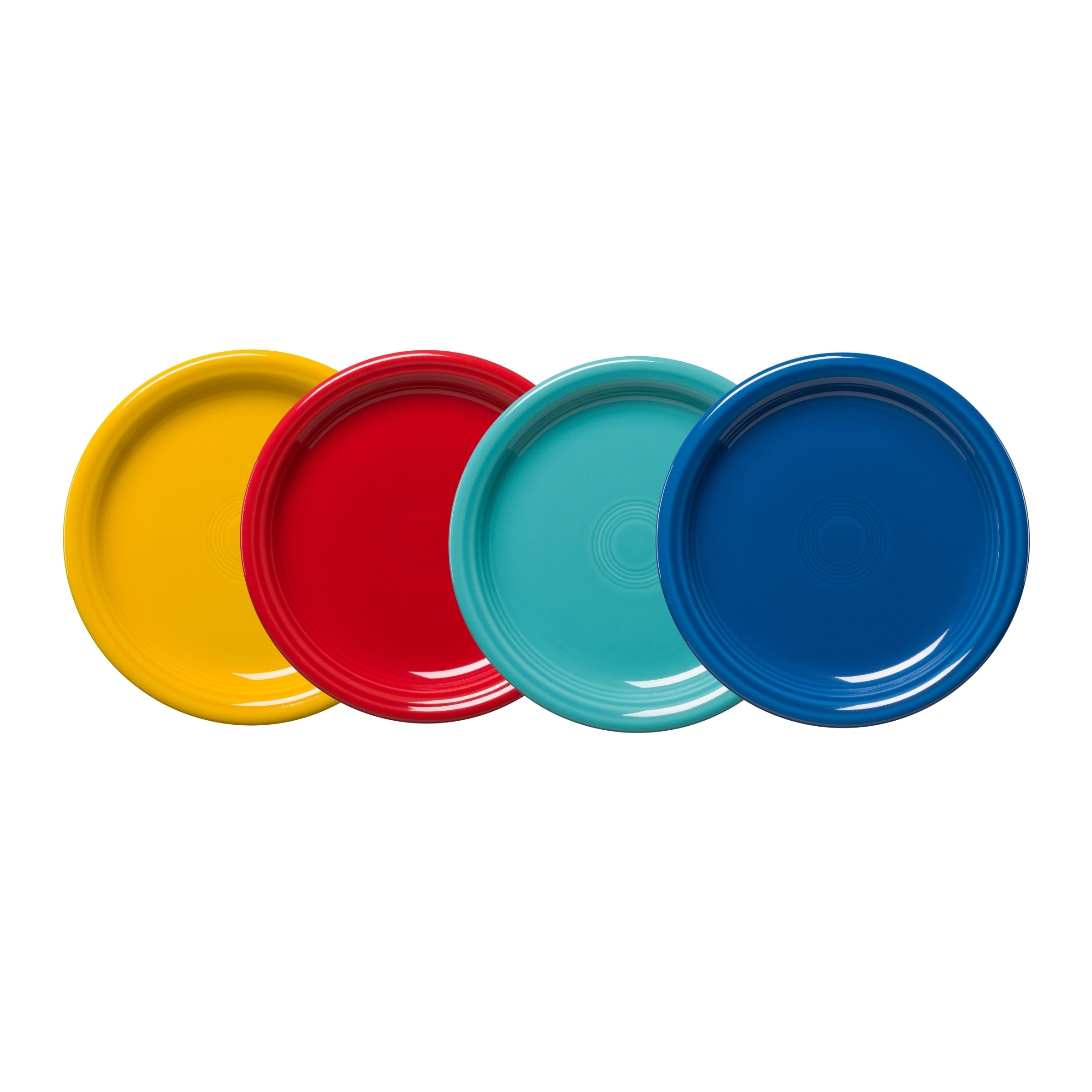 Mixed Vibrant Bistro Coupe 7 1/4 Inch Salad Plate. Set of 4