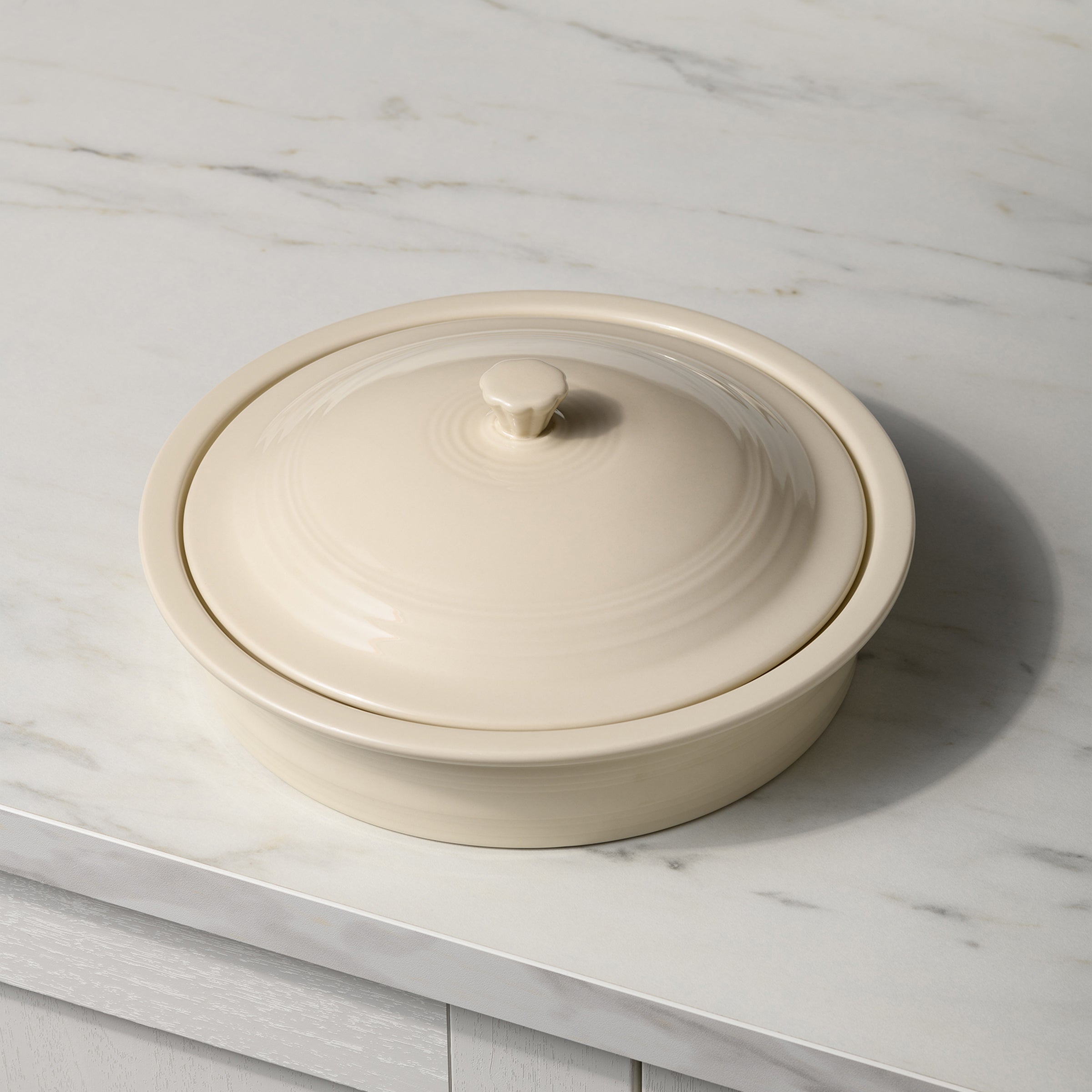 Small 10 Inch Round Covered Casserole 1.4 Quart - Image 2