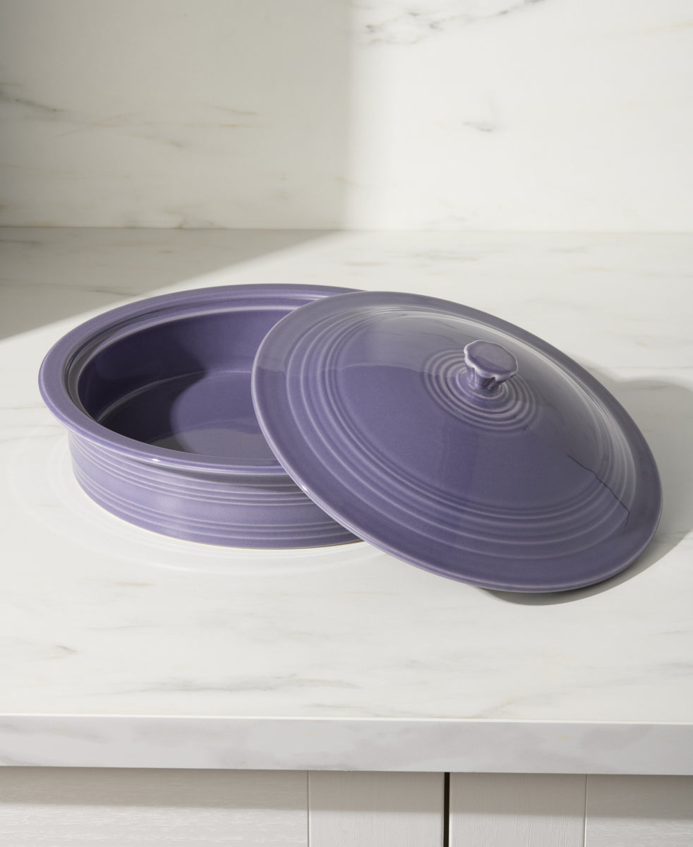 Lavender Small 10 Inch Round Covered Casserole 1.4 Quart - Image 2
