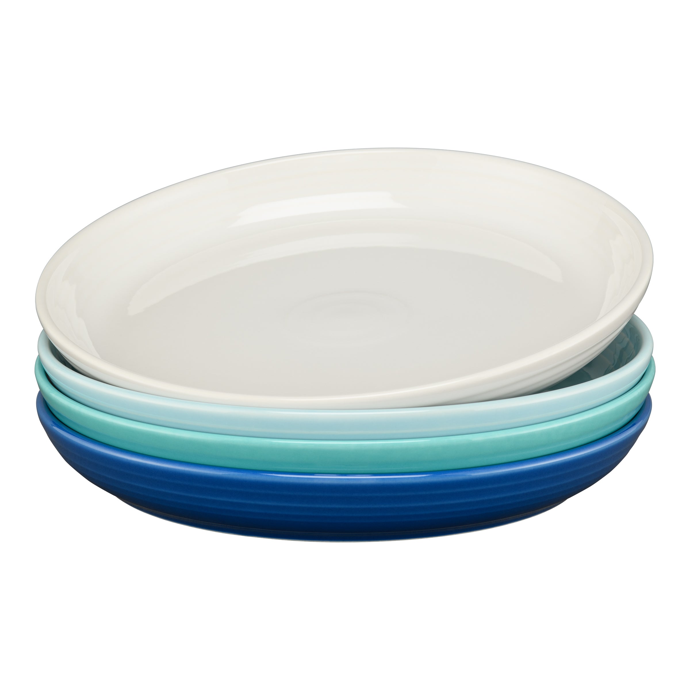 Mixed Coastal Blues Coupe 10 3/8 Inch Dinner Bowl 40 OZ. Set of 4