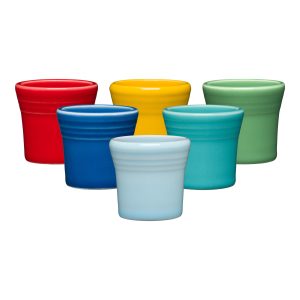Vibrant 1 1/2 OZ Mixed Colors 6pc Ceramic Shot Glass Set