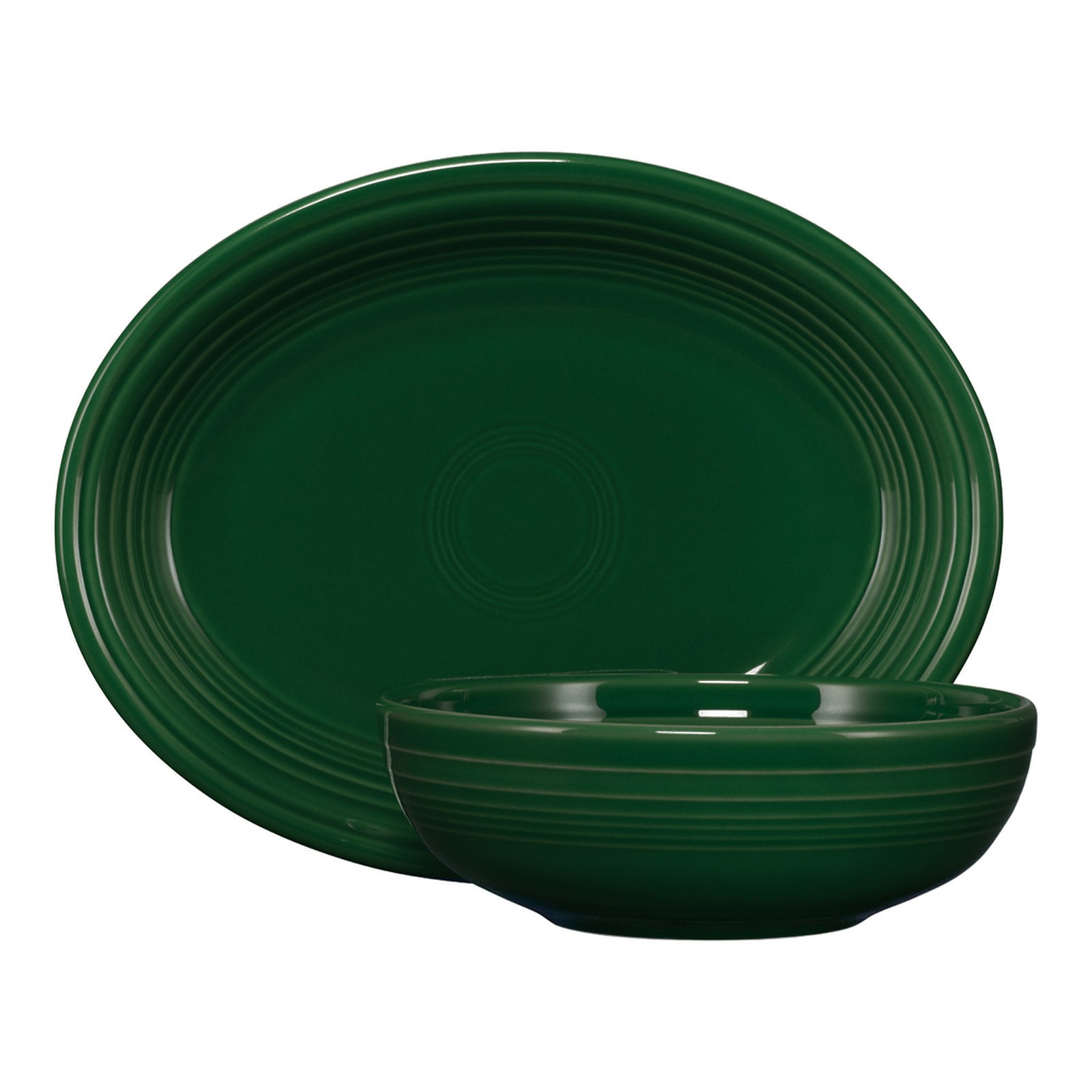 2-Piece Serve Set 11 5/8 Inch Oval Platter & 38 OZ Bistro Bowl - Image 7