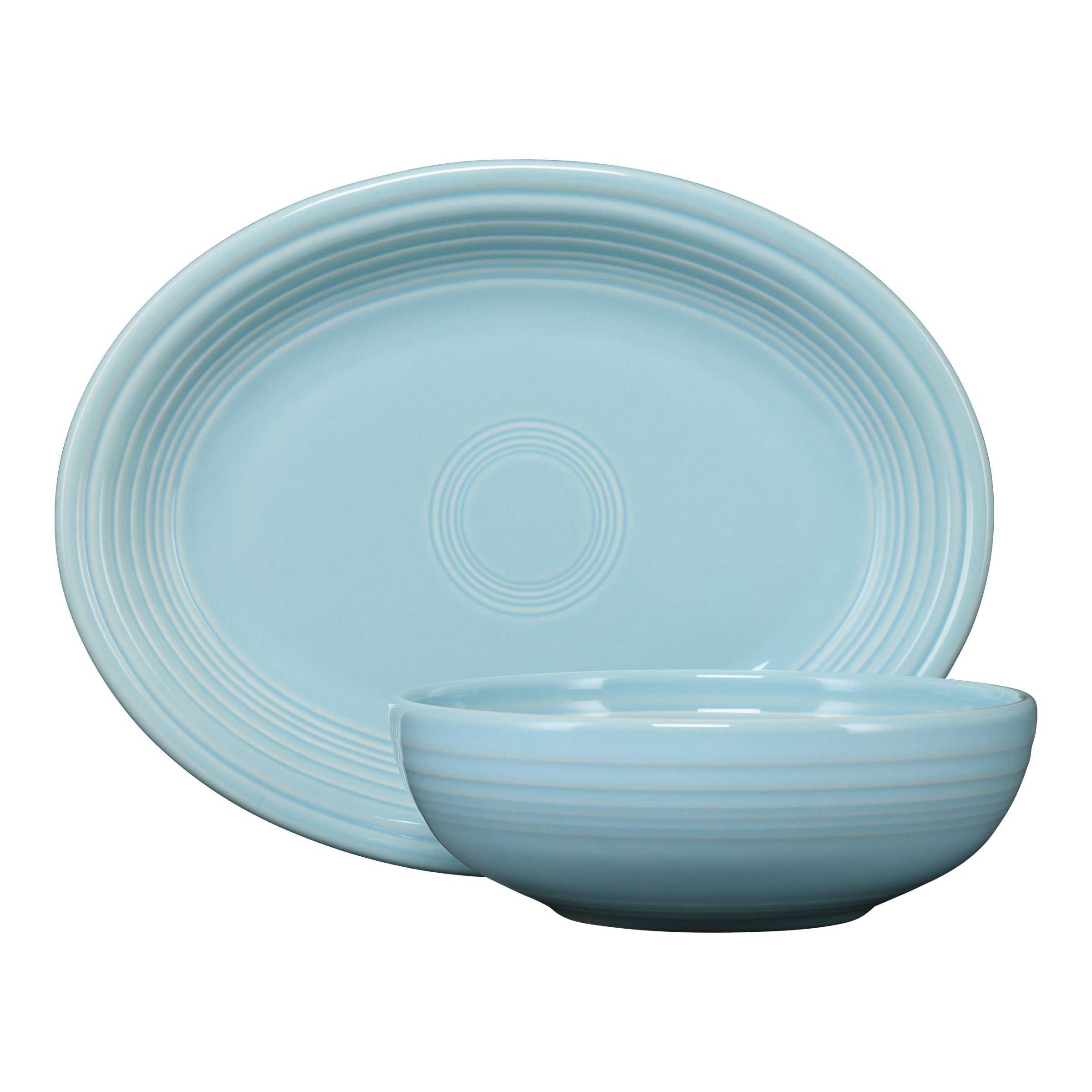 2-Piece Serve Set 11 5/8 Inch Oval Platter & 38 OZ Bistro Bowl