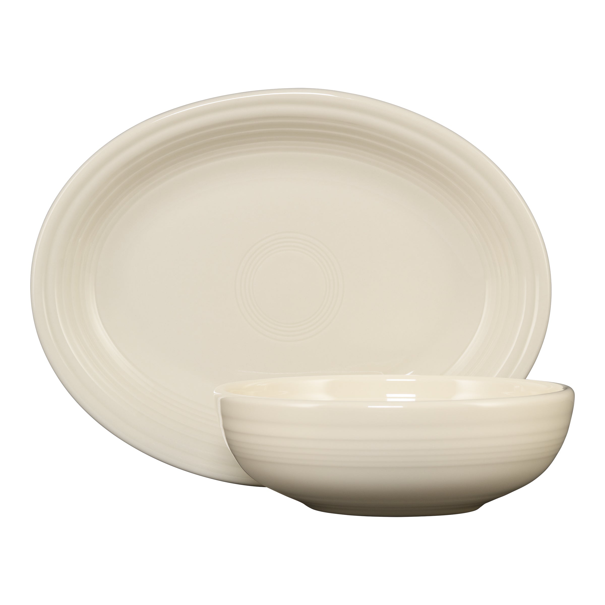 2-Piece Serve Set 11 5/8 Inch Oval Platter & 38 OZ Bistro Bowl - Image 11
