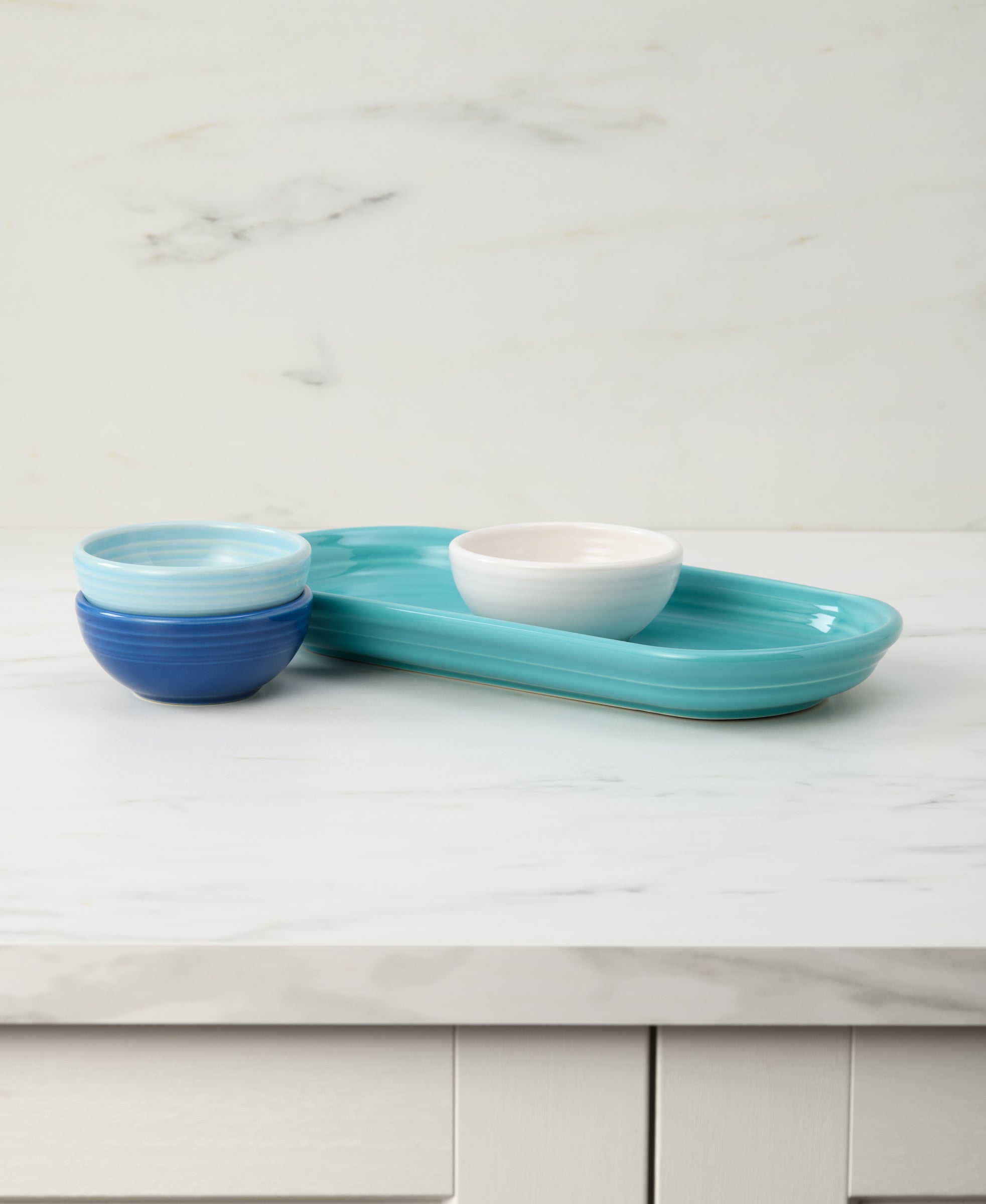 Coastal Blues Mixed Colors 4-Piece Condiment Set - Image 2