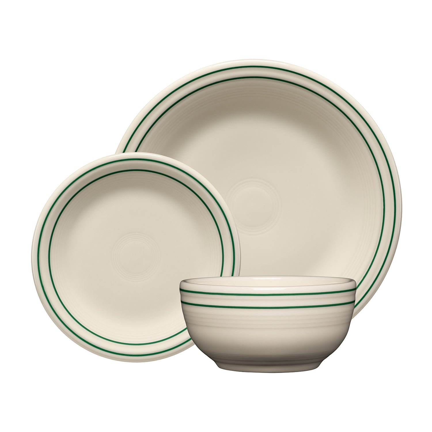 Americana Jade Band Set of 4 Classic Rim 7 1/4-Inch Salad Plates - Image 2