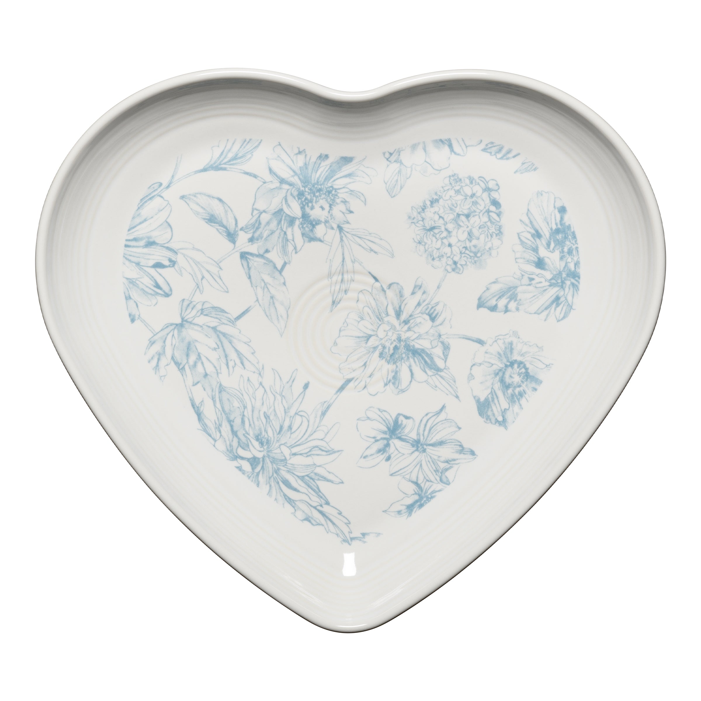 Retired Fiesta Botanical Floral 9 Inch Heart Shaped Plate
