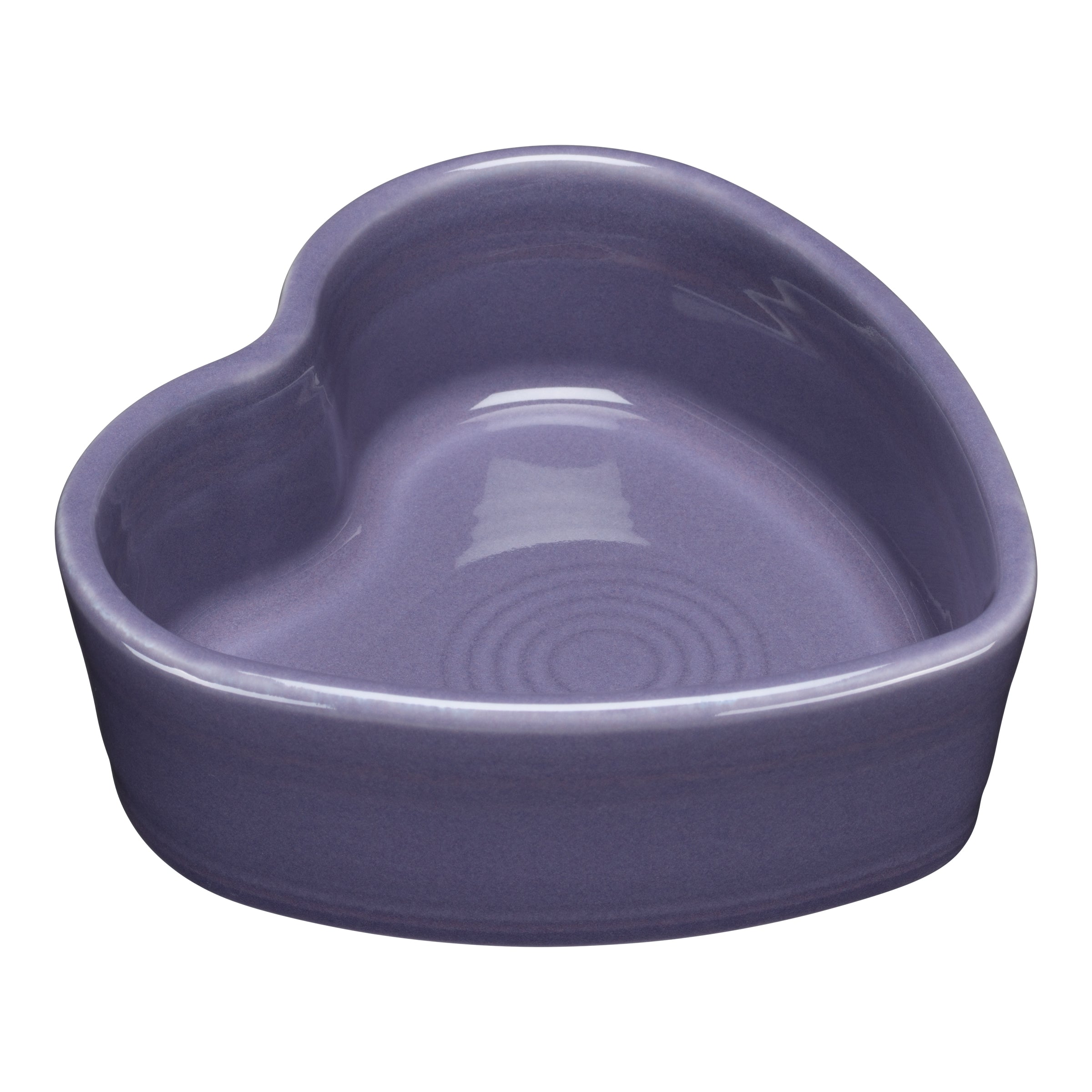 Lavender 7 OZ Heart Shaped Ramekin 4 1/2 Inch