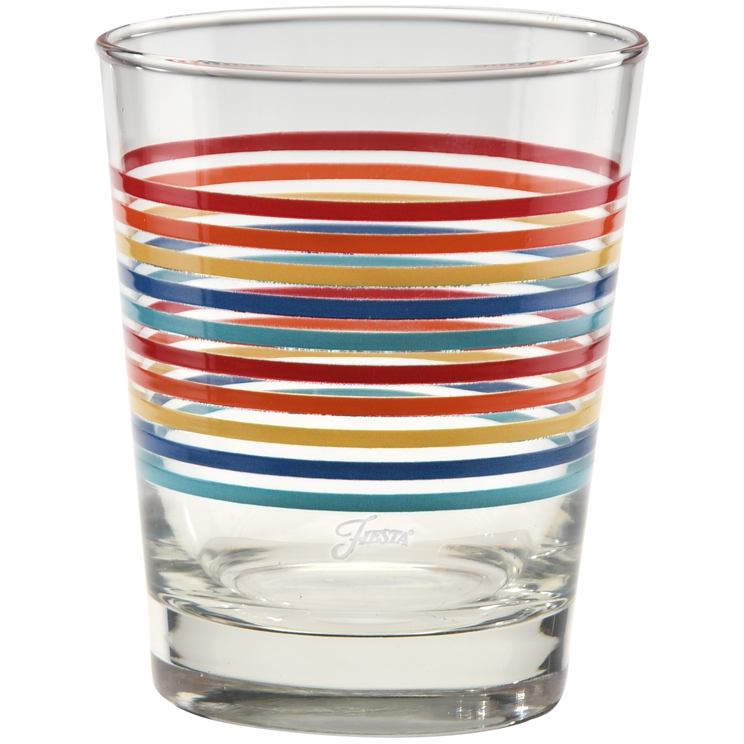 Fiesta Vibrant Thin Stripe 15 oz. Tapered Double Old Fashion - Set of 4 - Image 2