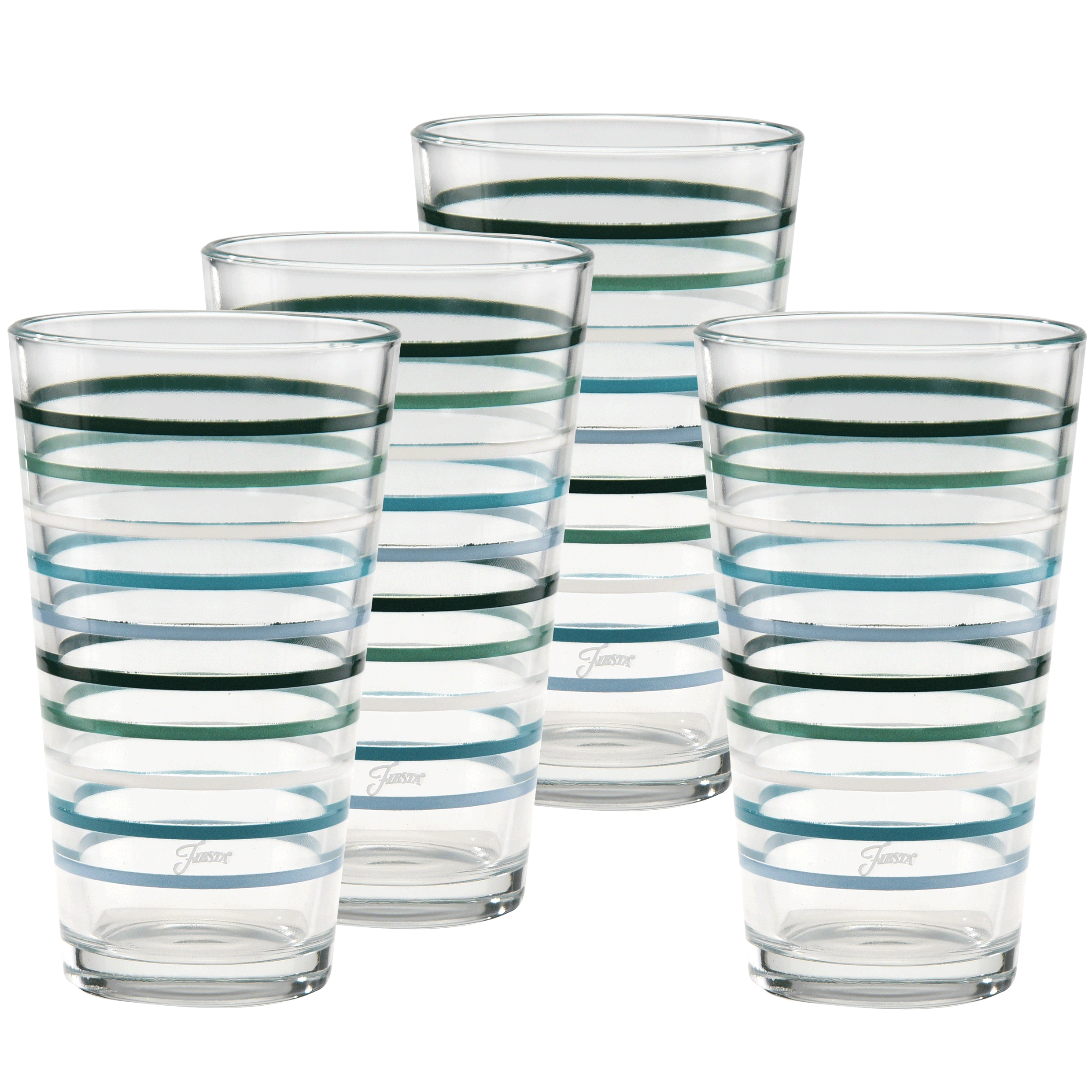 16 oz. Fiesta Aegean Thin Stripe Cooler Glass - Set of 4