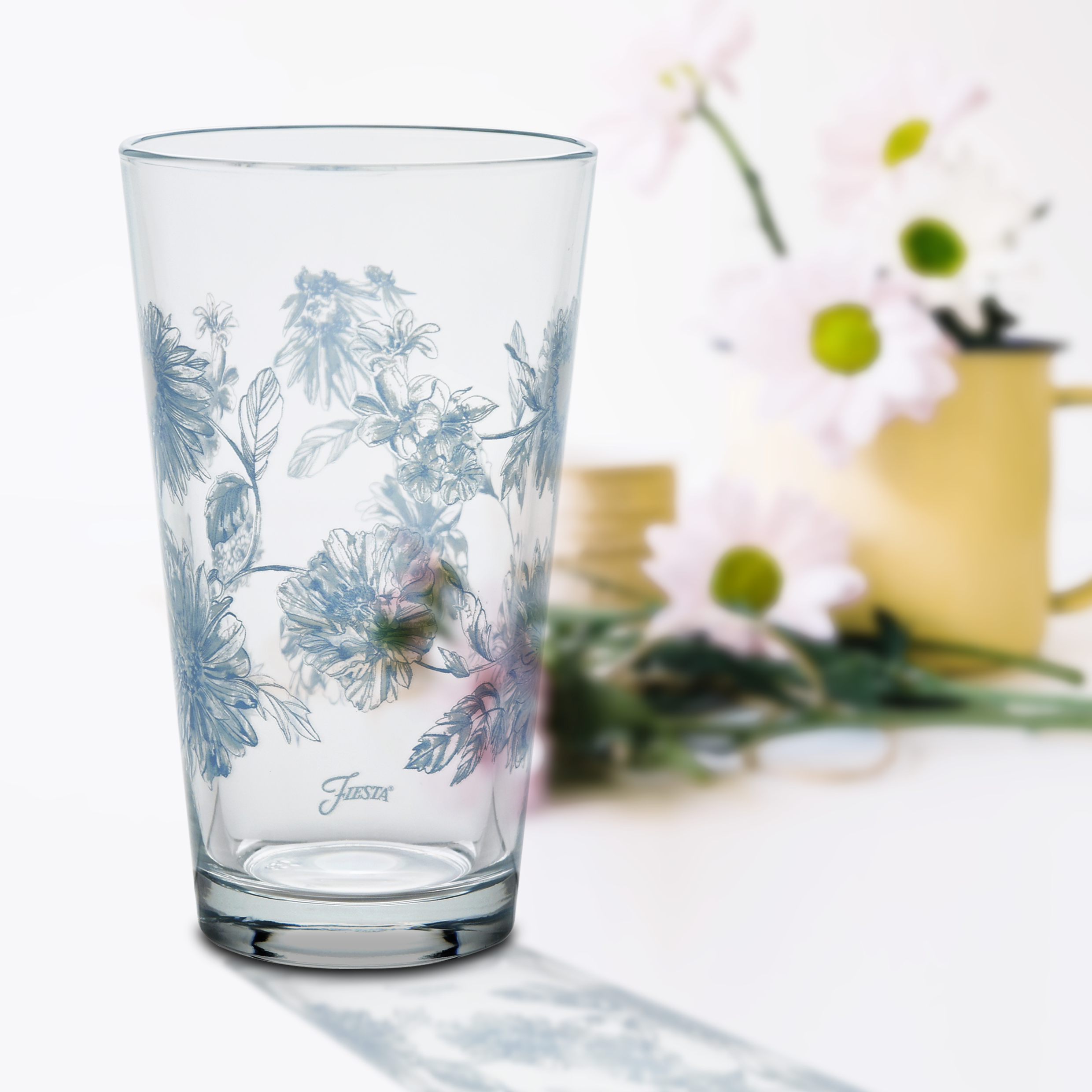 Botanical Floral 16 oz. Cooler Glass - Set of 4 - Image 3