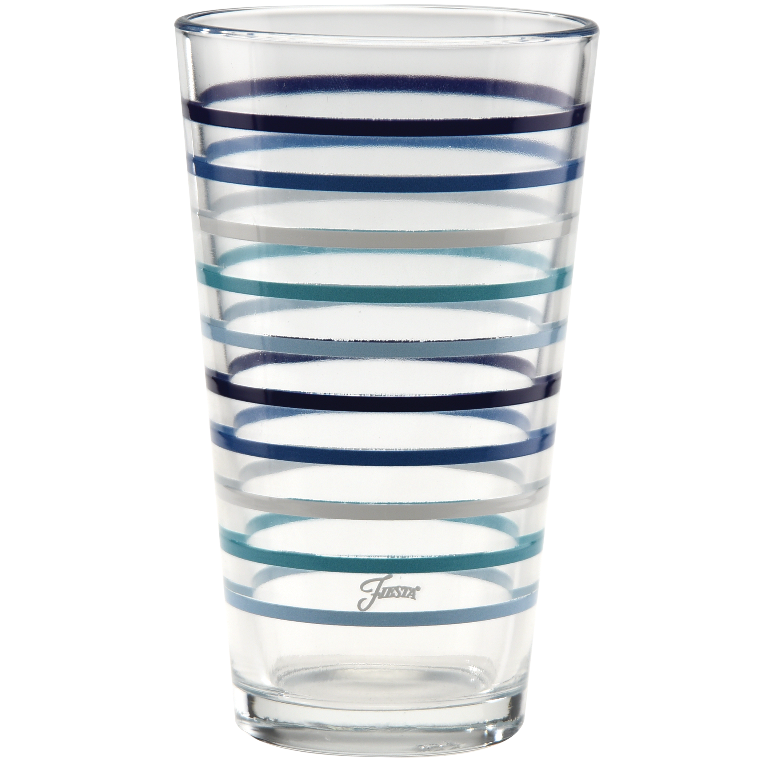 16 oz. Fiesta Coastal Blues Thin Stripe Cooler Glass - Set of 4 - Image 2