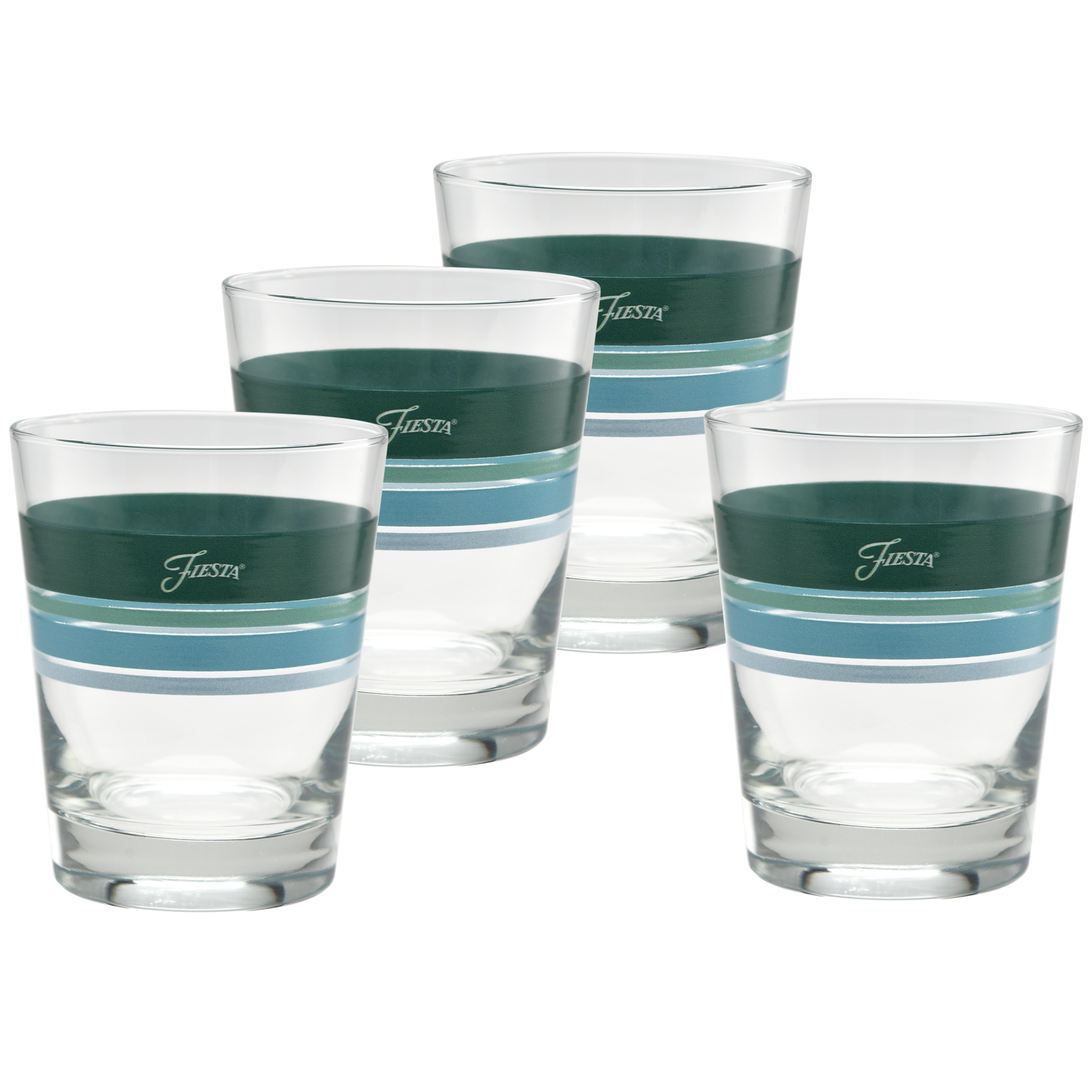 Mixed Aegean 15 oz. Edgeline Tapered Double Old Fashion - Set of 4