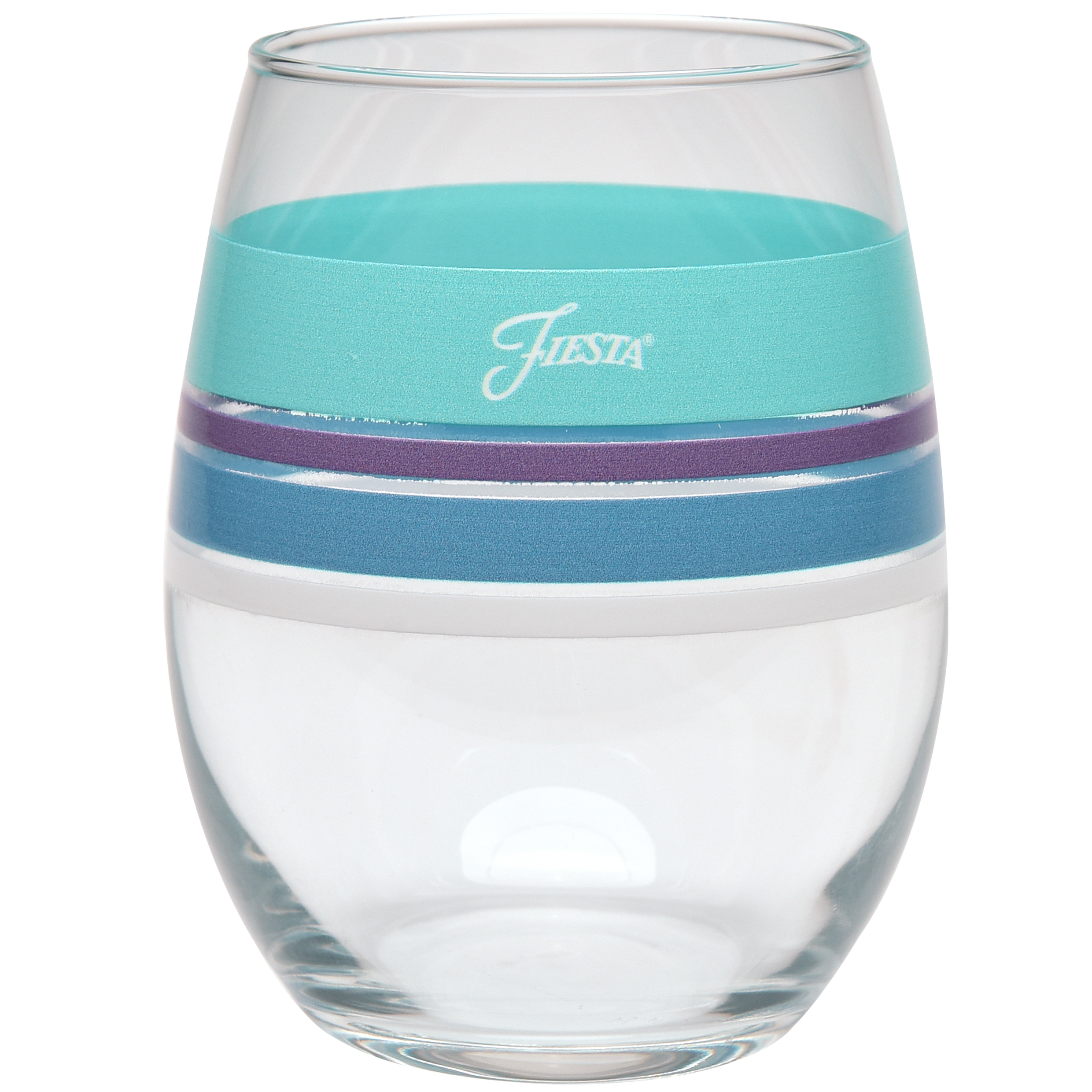 Retired 15 oz. Fiesta® Edgeline Stemless Wine Coastal – Set of 4 - Image 2
