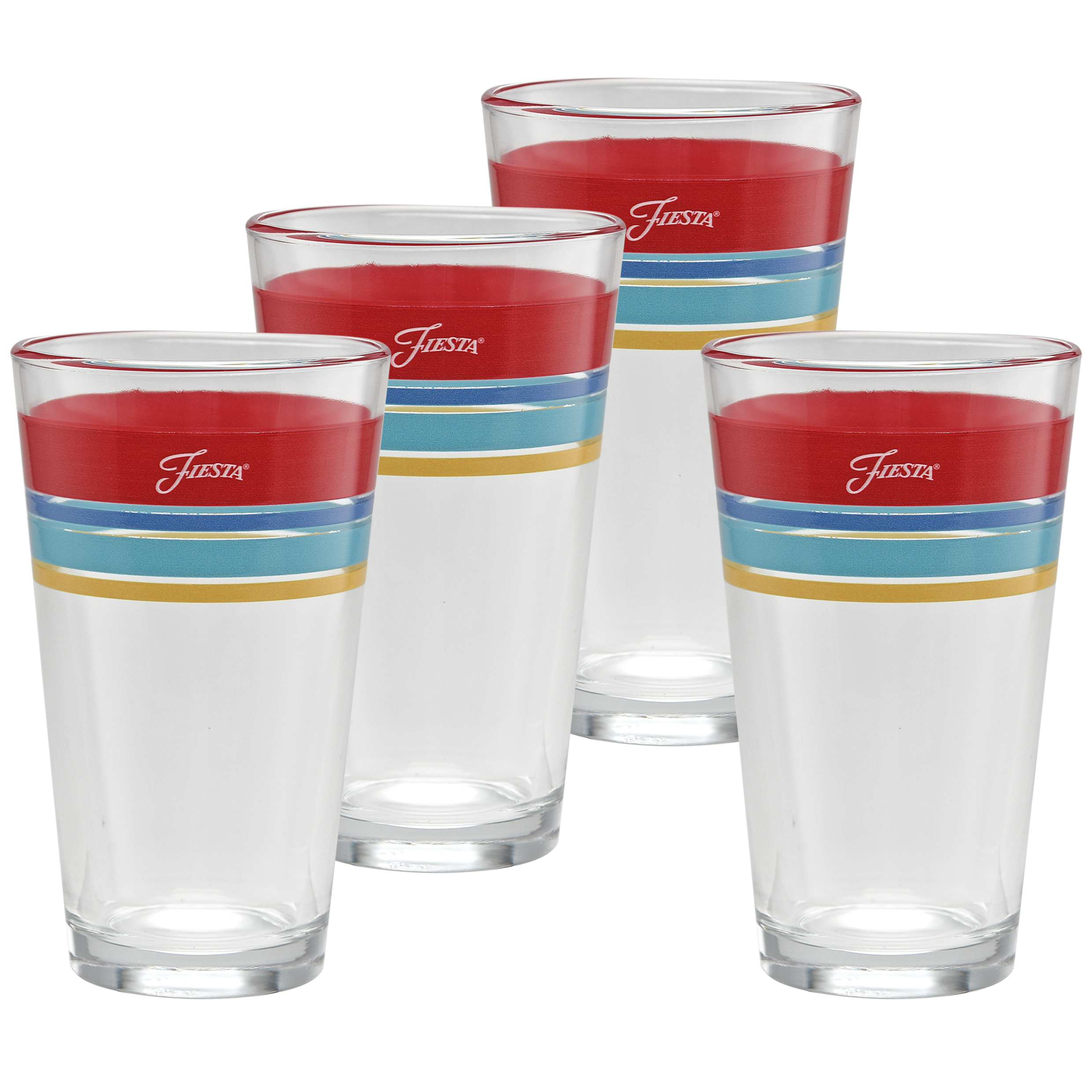 Vibrant 16 oz. Edgeline Cooler Glass - Set of 4