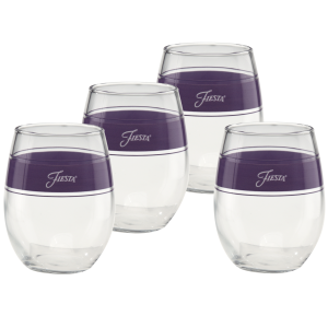 Lavender 15 oz. Frame Stemless Glass – Set of 4