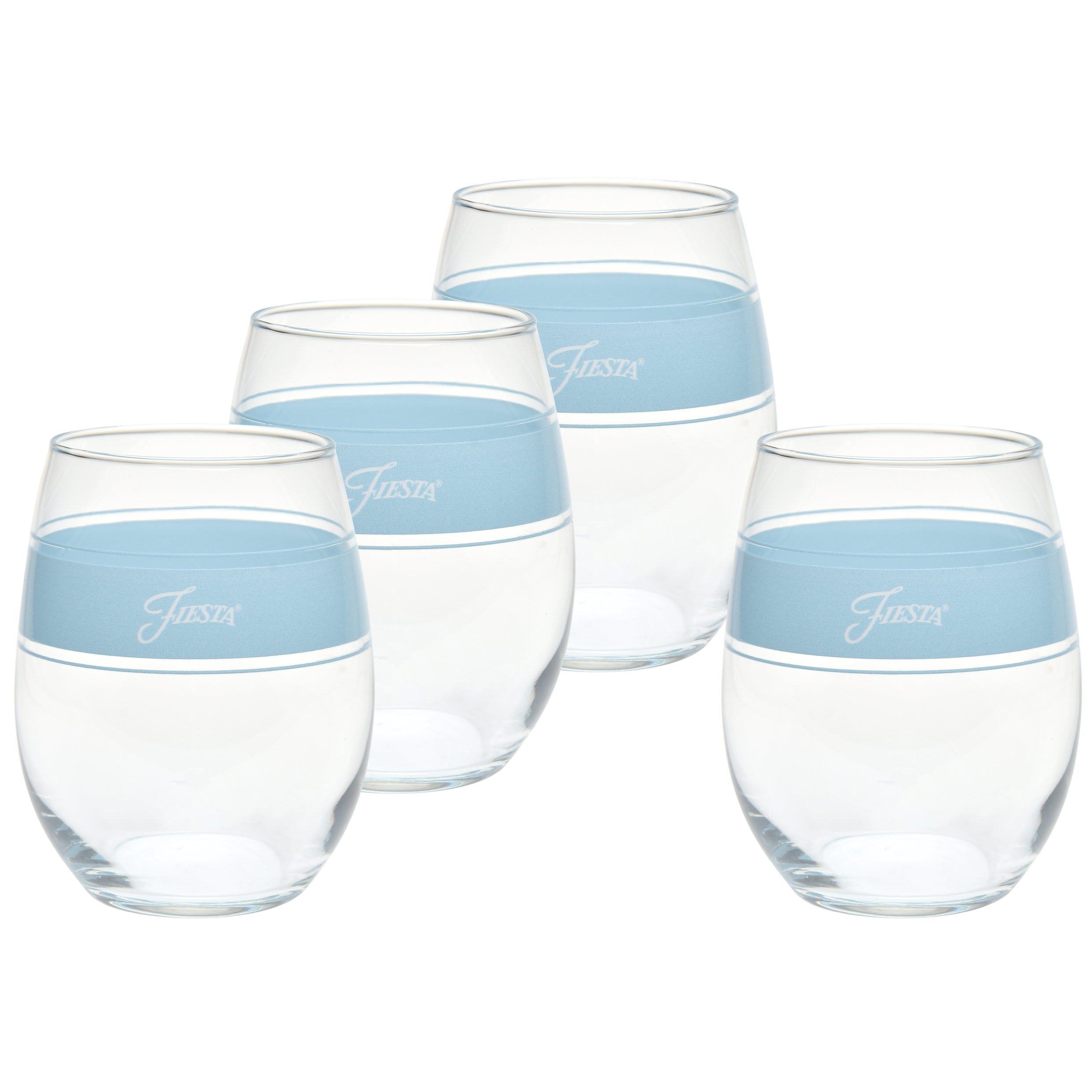 15 oz. Fiesta® Frame Stemless Wine Sky – Set of 4