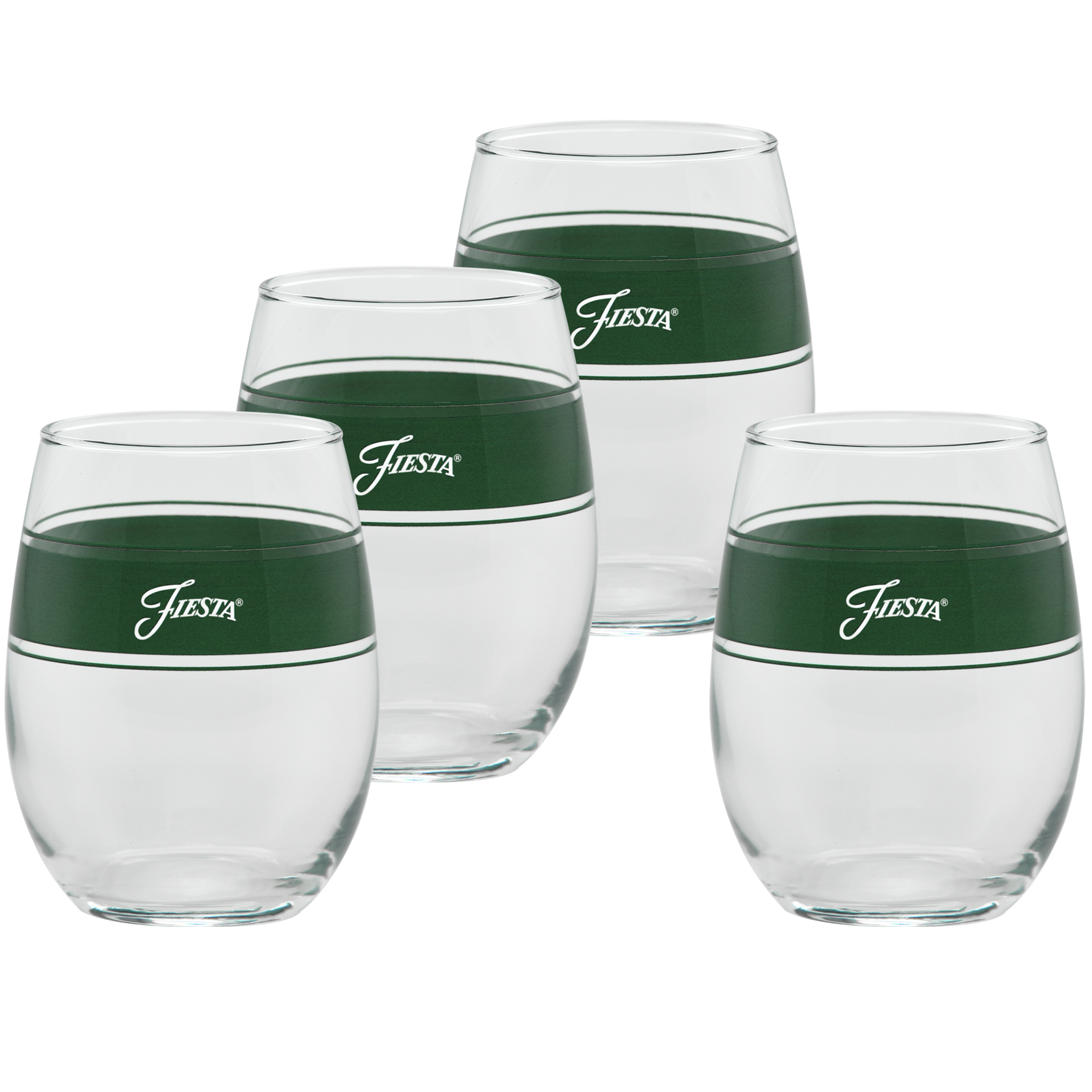 15 oz. Fiesta® Frame Stemless Wine Jade – Set of 4