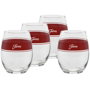15 oz. Fiesta® Frame Stemless Wine Scarlet – Set of 4