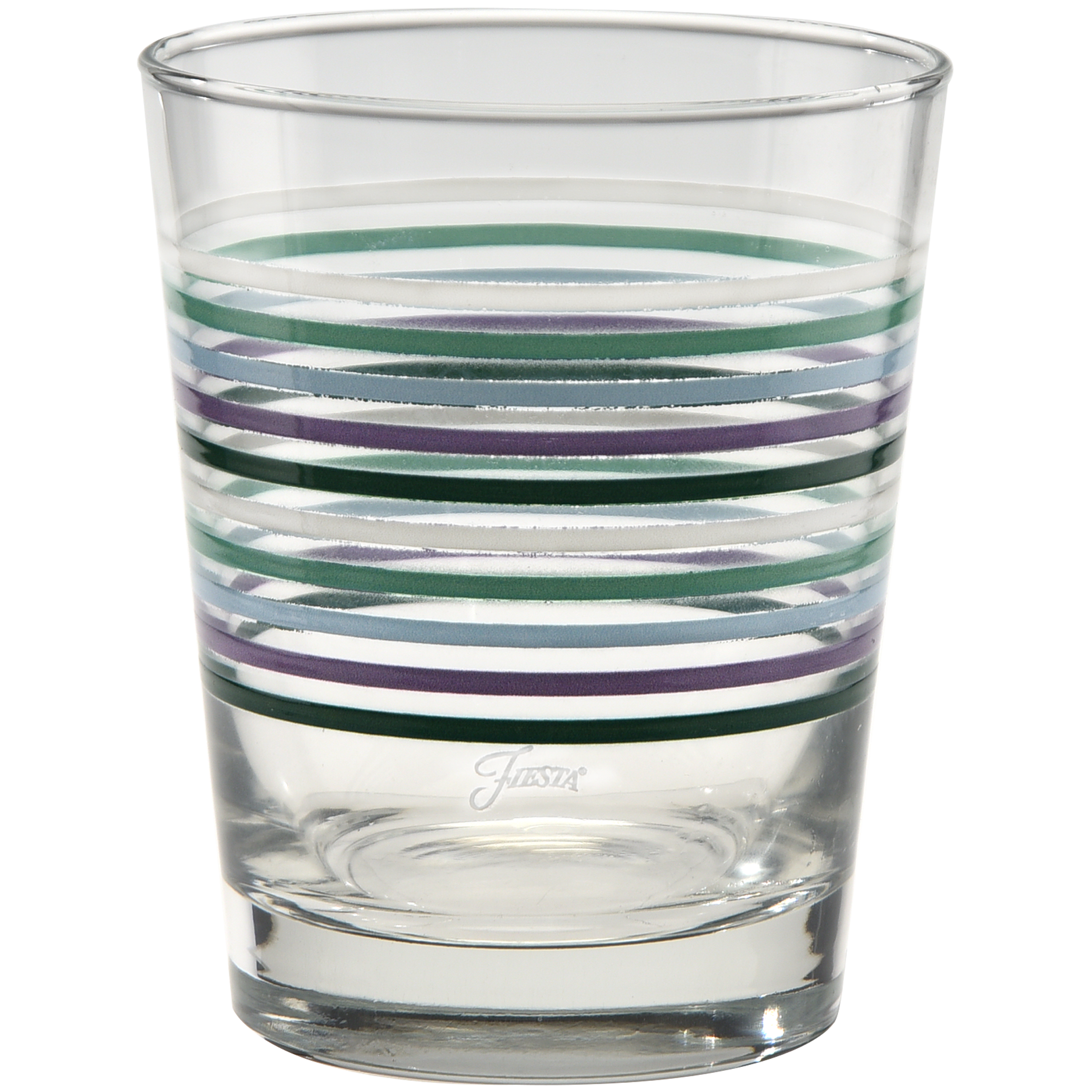 Fiesta Lavender Bloom Thin Stripe 15 oz. Tapered Double Old Fashion - Set of 4 - Image 2