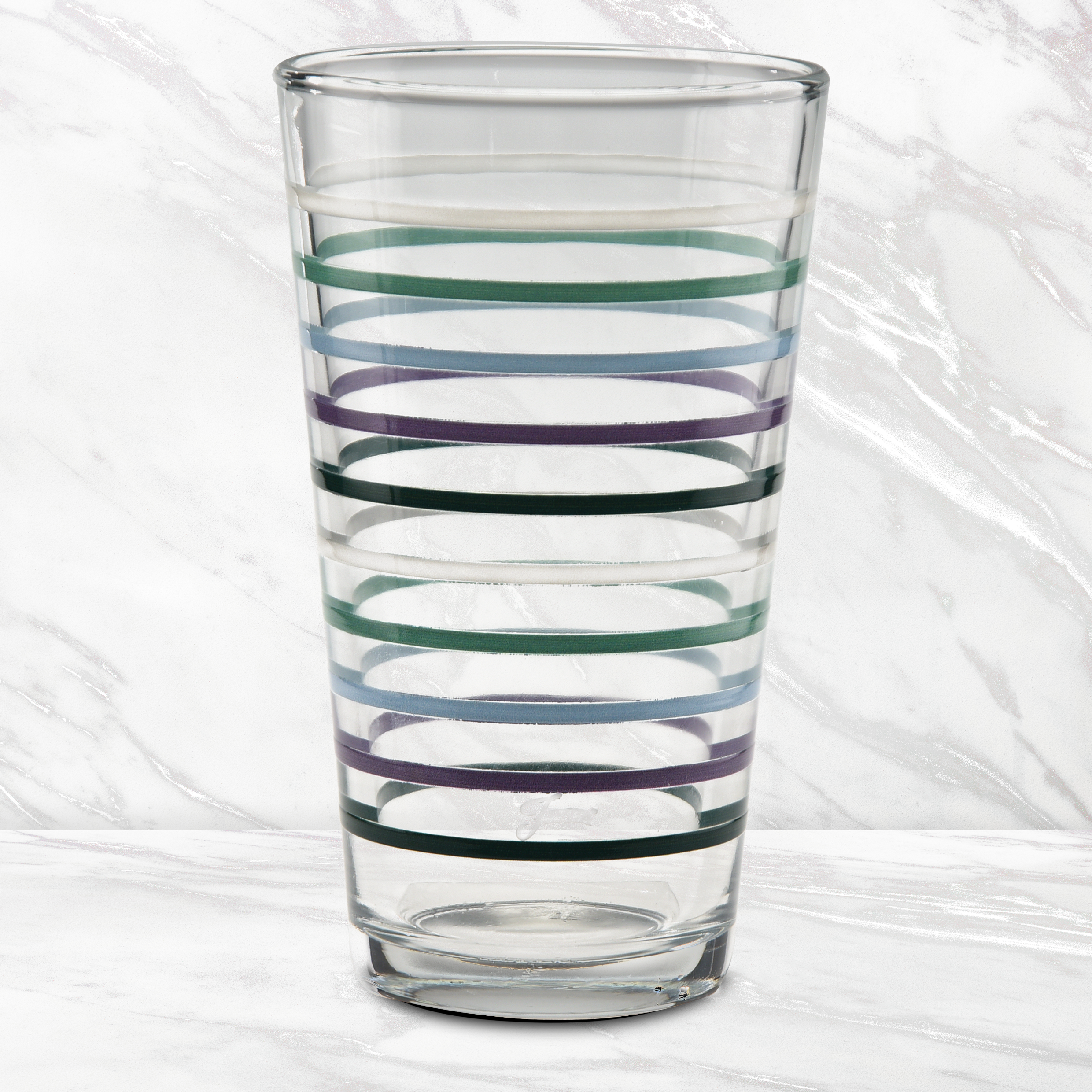 16 oz. Fiesta Lavender Bloom Thin Stripe Cooler Glass - Set of 4 - Image 3