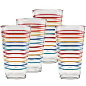 16 oz. Fiesta Vibrant Thin Stripe Cooler Glass - Set of 4