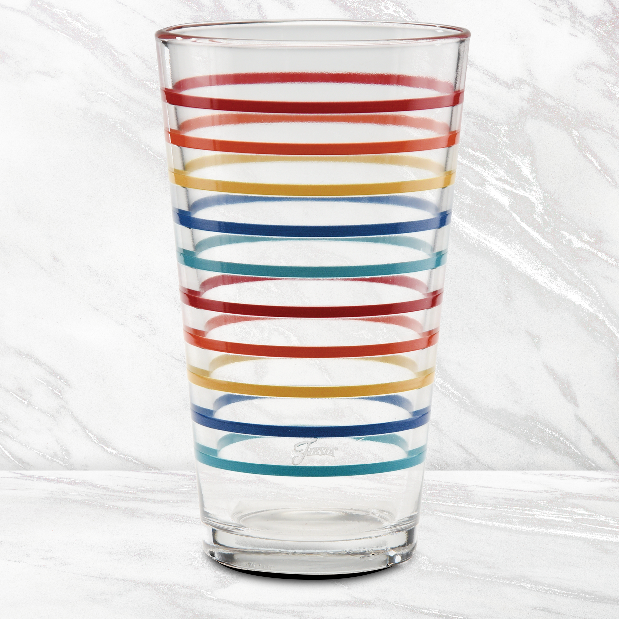 16 oz. Fiesta Vibrant Thin Stripe Cooler Glass - Set of 4 - Image 3