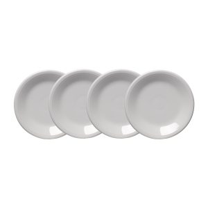 White Classic Rim 7 1/4 Inch Salad Plate. Set of 4