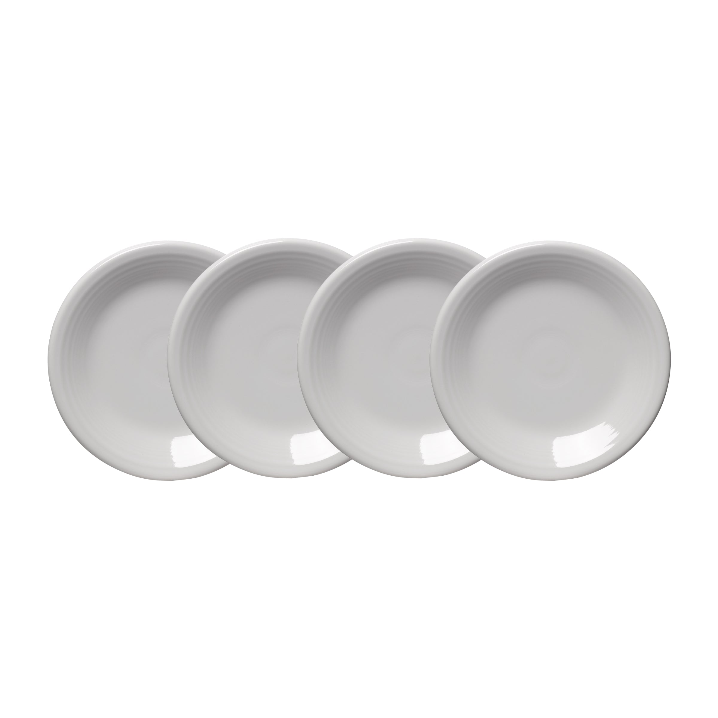 White Classic Rim 7 1/4 Inch Salad Plate. Set of 4