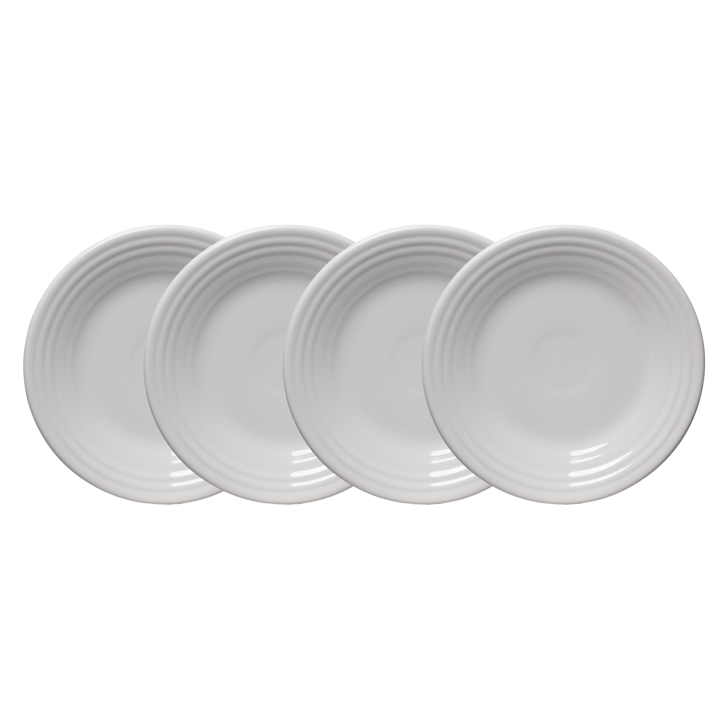 White Classic Rim 9 Inch Luncheon Plate. Set of 4