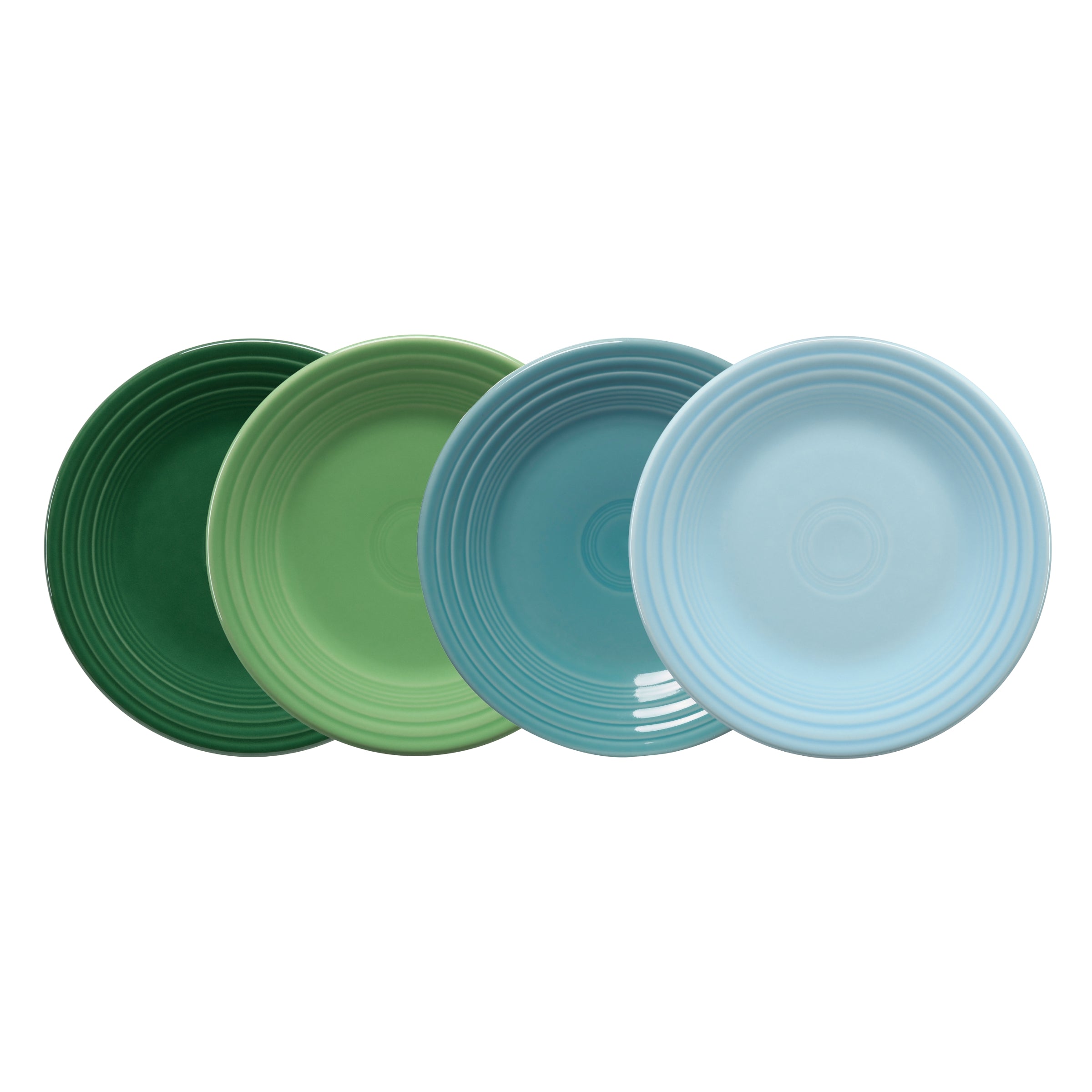 Mixed Aegean Classic Rim 9 Inch Luncheon Plate. Set of 4