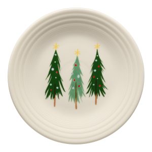 Jolly Christmas Three Trees Classic Rim 9 Inch Luncheon Plate
