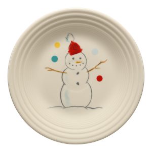 Jolly Christmas Snowman Classic Rim 9 Inch Luncheon Plate