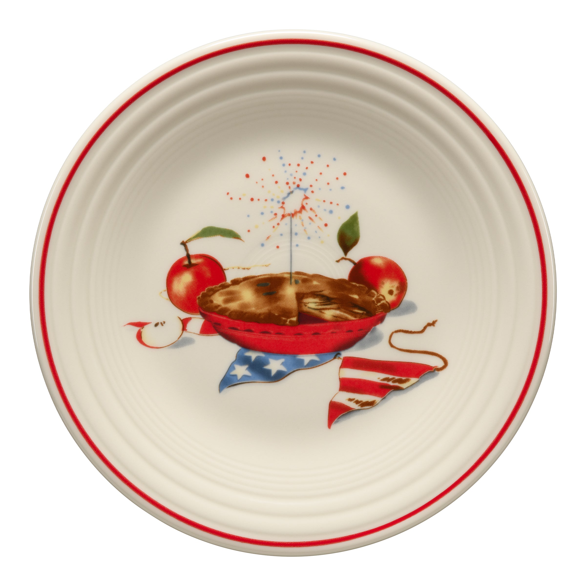 Americana Apple Pie Classic Rim 9 Inch Luncheon Plate