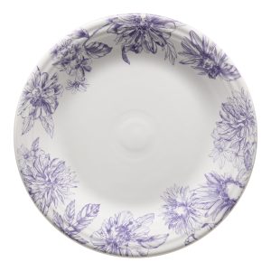 Botanical Floral Lavender Classic Rim 10 1/2 Inch Dinner Plate