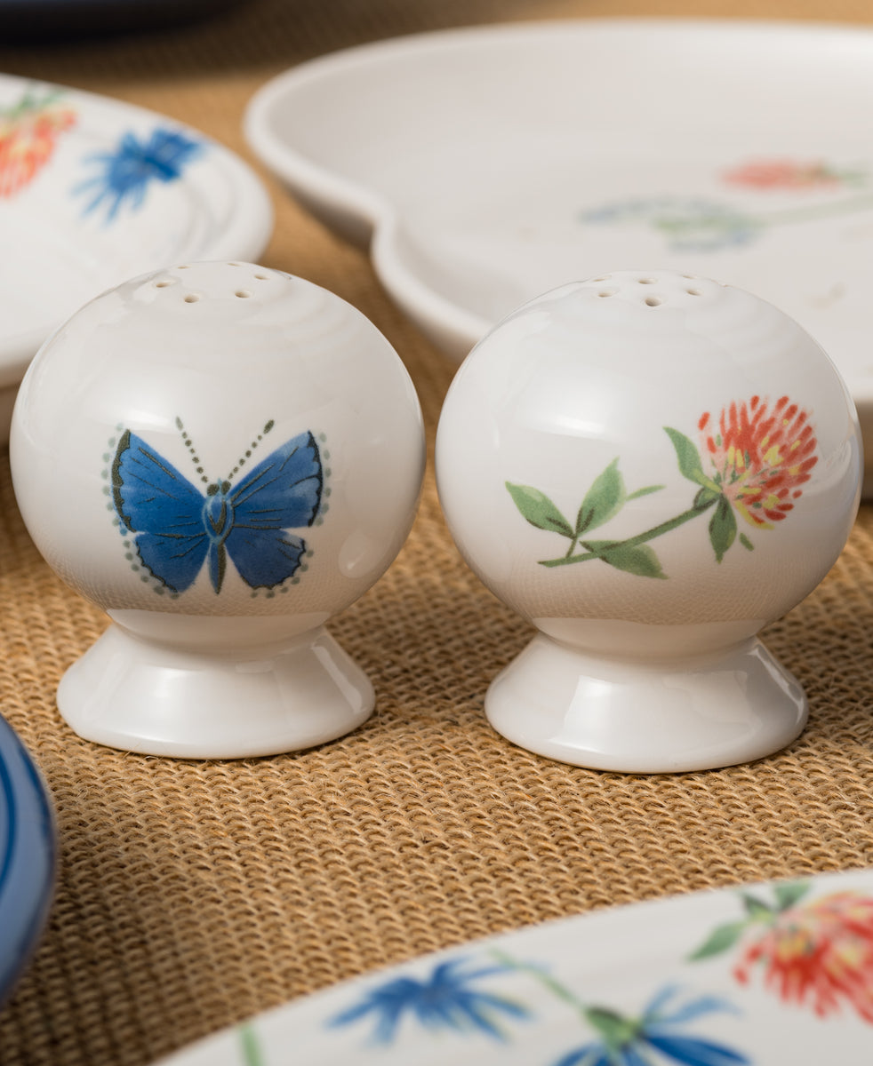 Retired Breezy Floral 2 5/8 Inch Salt and Pepper Shaker Set - Image 2