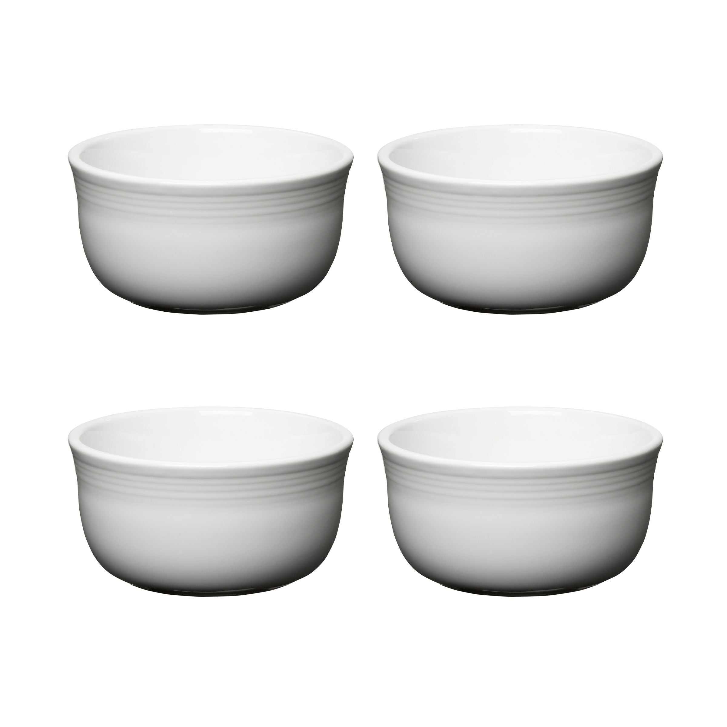 White Set of 4 All-Purpose 6-Inch 28OZ Gusto Bowls