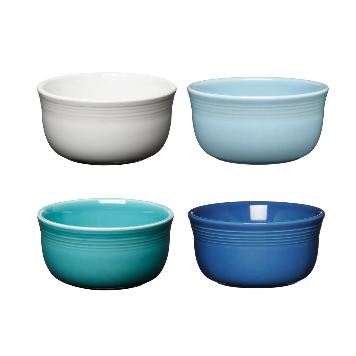 Mixed Coastal Blues All-Purpose 6-Inch 28OZ Gusto Bowls. Set of 4 - Image 3
