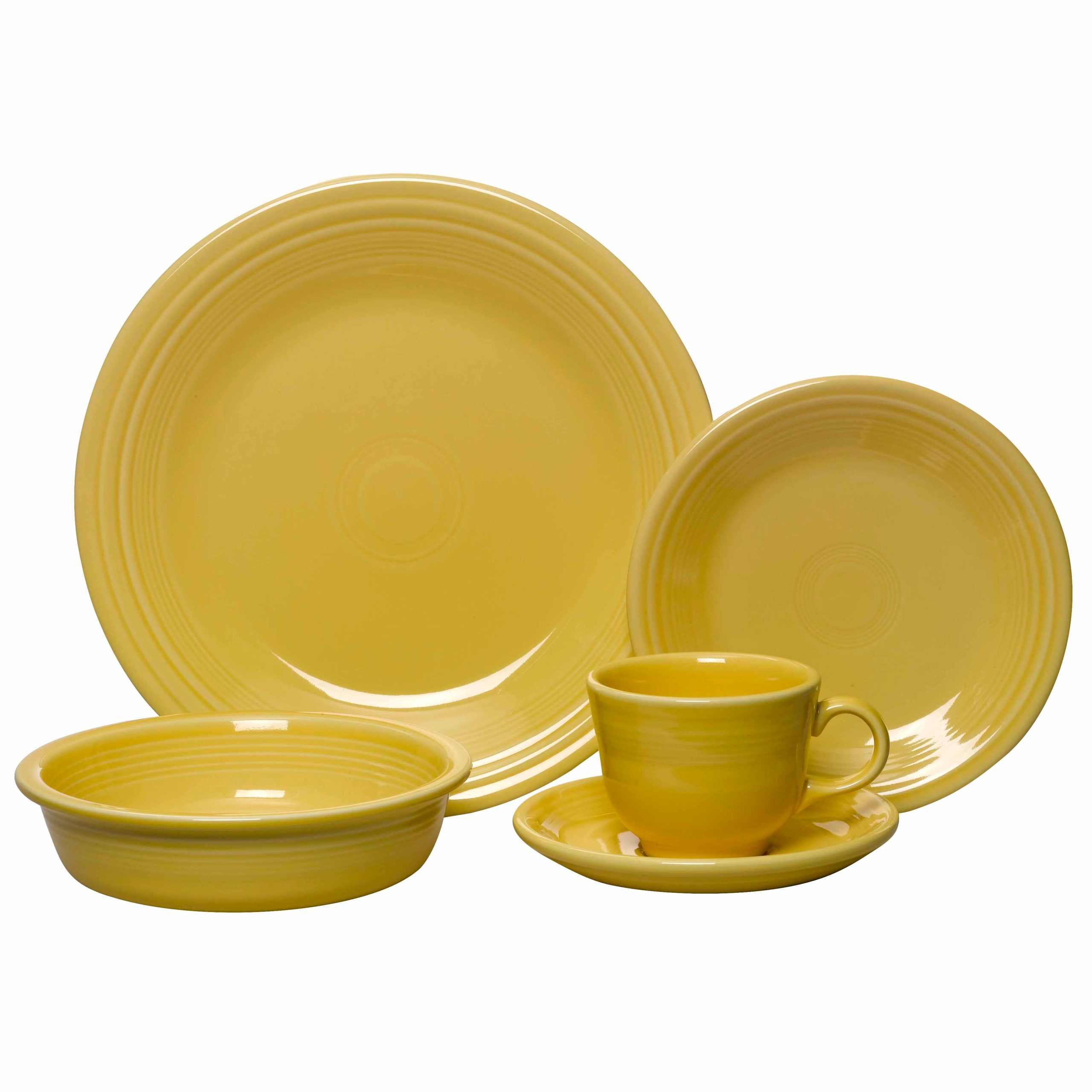 Retired Classic Rim 5-Piece Dinnerware Set. Service for 1 - Image 3